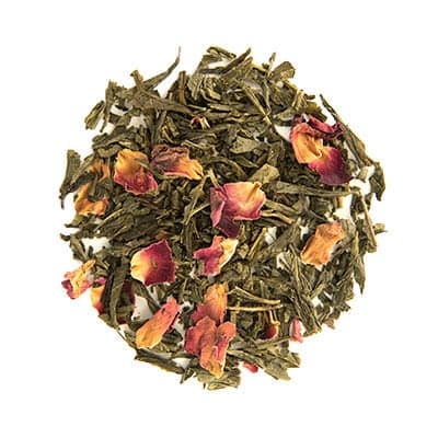 a loose circular grouping of flavored green tea