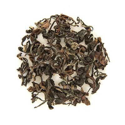 a loose circular grouping of oolong tea